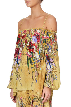 OFF SHOULDER HALTER TOP AMONG THE GUMTREES – CAMILLA