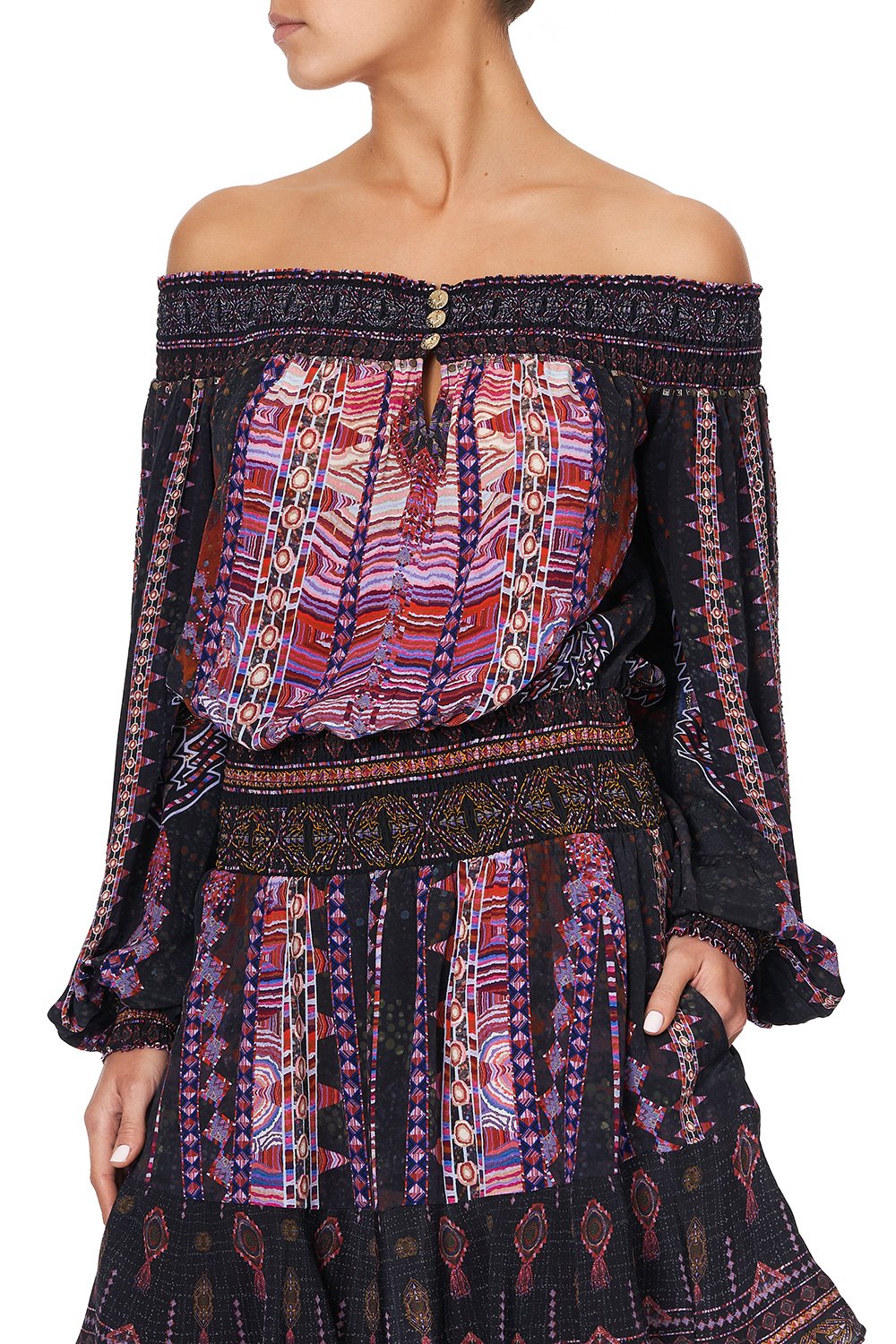 OFF SHOULDER SHORT DRESS MINA MINA