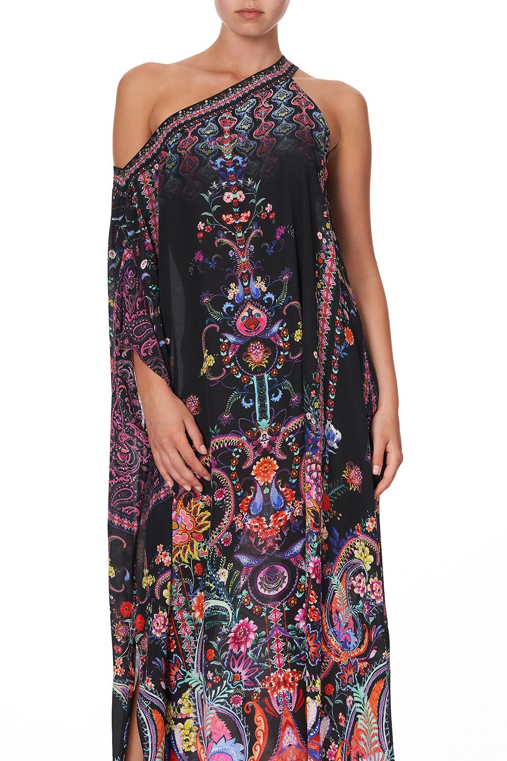 ONE SHOULDER KAFTAN WITH NECKBAND BOHEMIAN REBELLION
