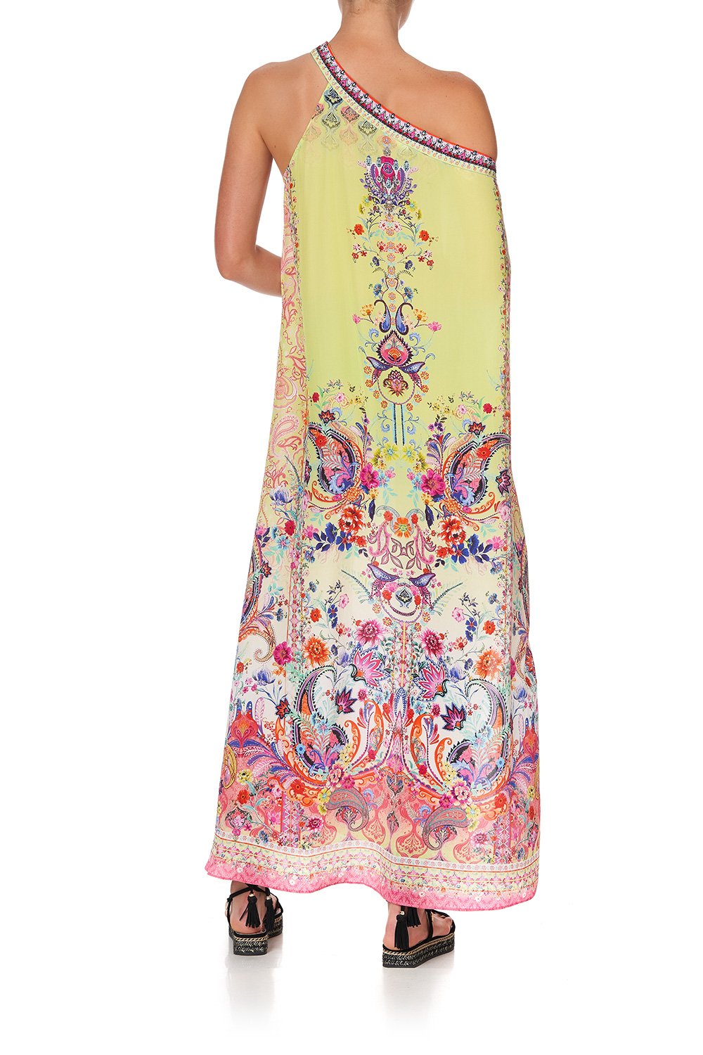 ONE SHOULDER KAFTAN WITH NECKBAND PEACE MOVEMENT