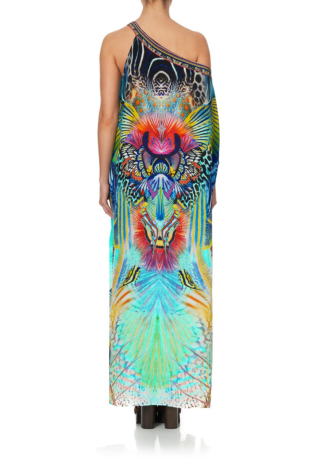 ONE SHOULDER KAFTAN WITH NECKBAND REEF WARRIOR