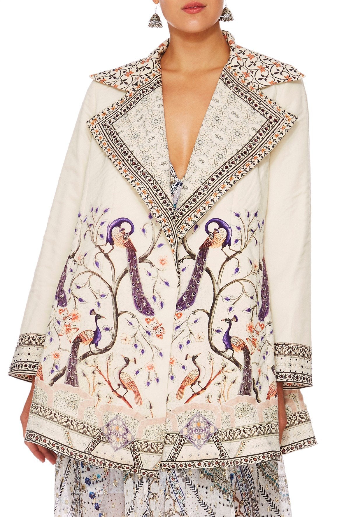 MAMA BAKSHI OPEN COAT W WIDE COLLAR