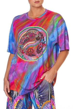 OVERSIZE BAND TEE PSYCHEDELICA