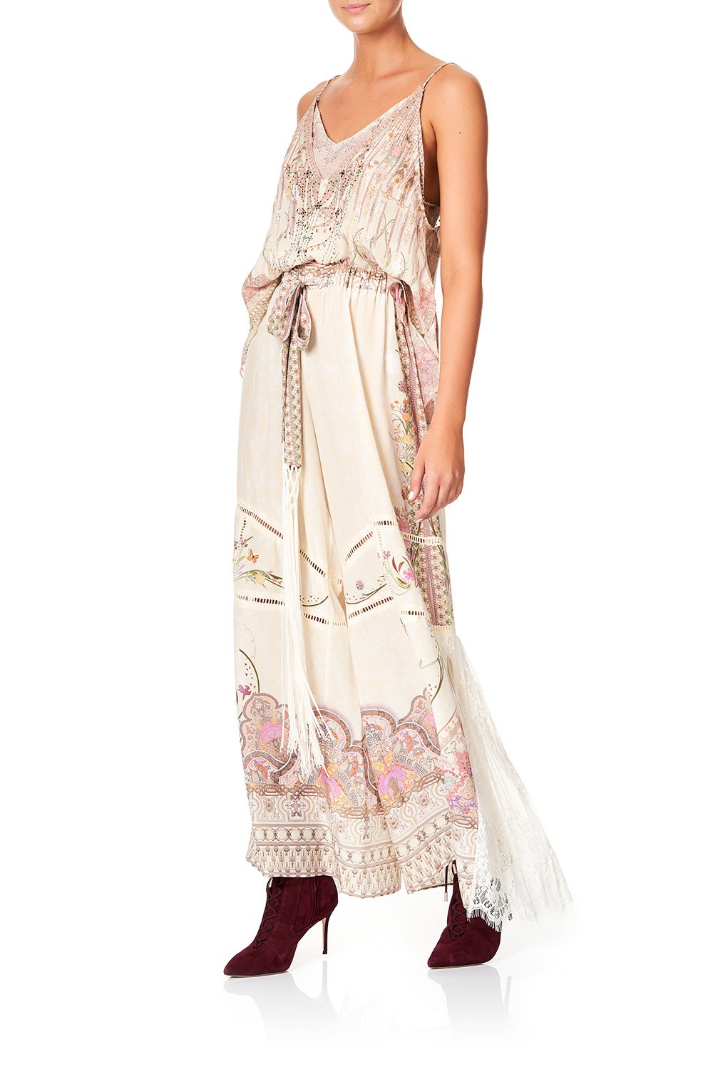 STRAP TOP WITH SHEER UNDERLAY GOLDEN AGE