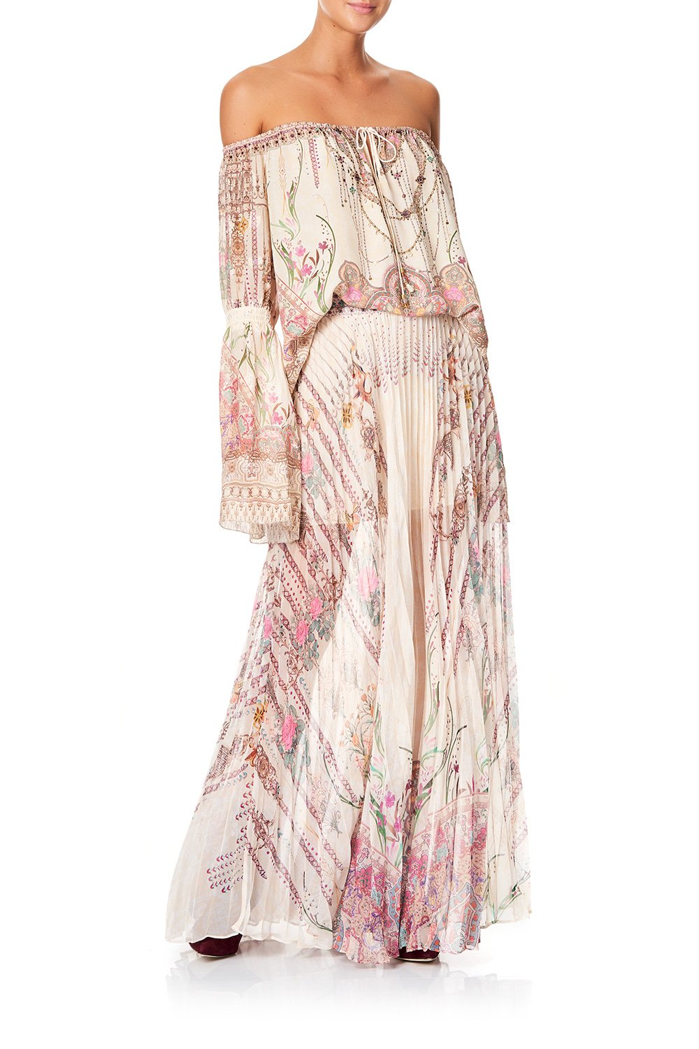 DROP SHOULDER TIE SLEEVE TOP GOLDEN AGE