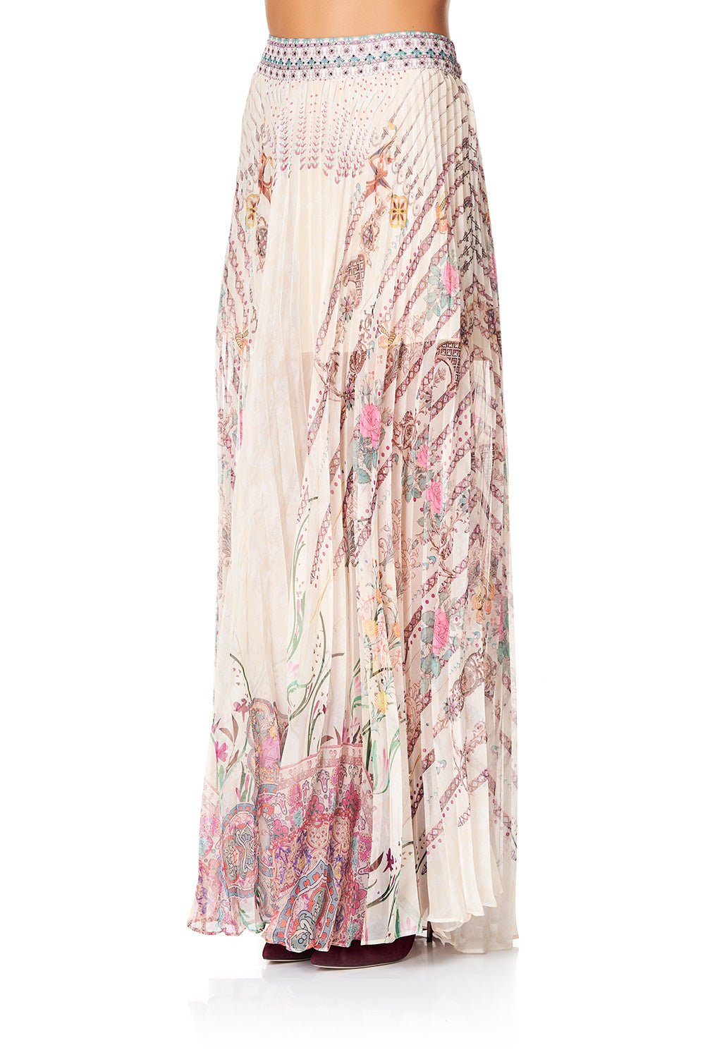 CAMILLA PLEATED FULL HEM SKIRT GOLDEN AGE