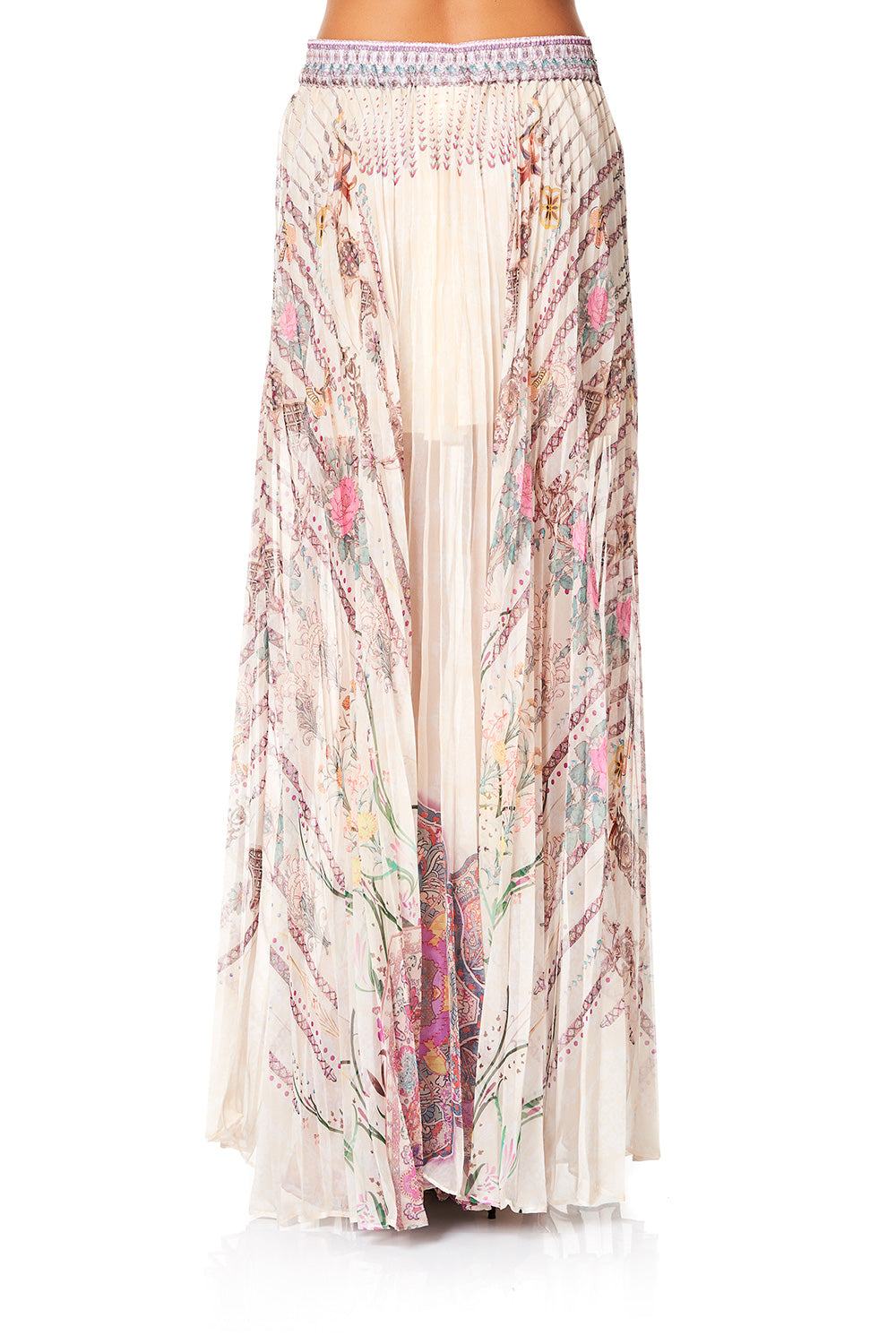 CAMILLA PLEATED FULL HEM SKIRT GOLDEN AGE