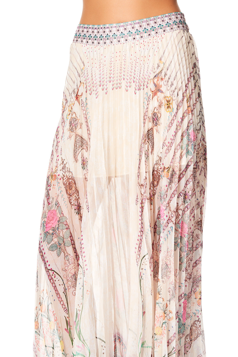 CAMILLA PLEATED FULL HEM SKIRT GOLDEN AGE