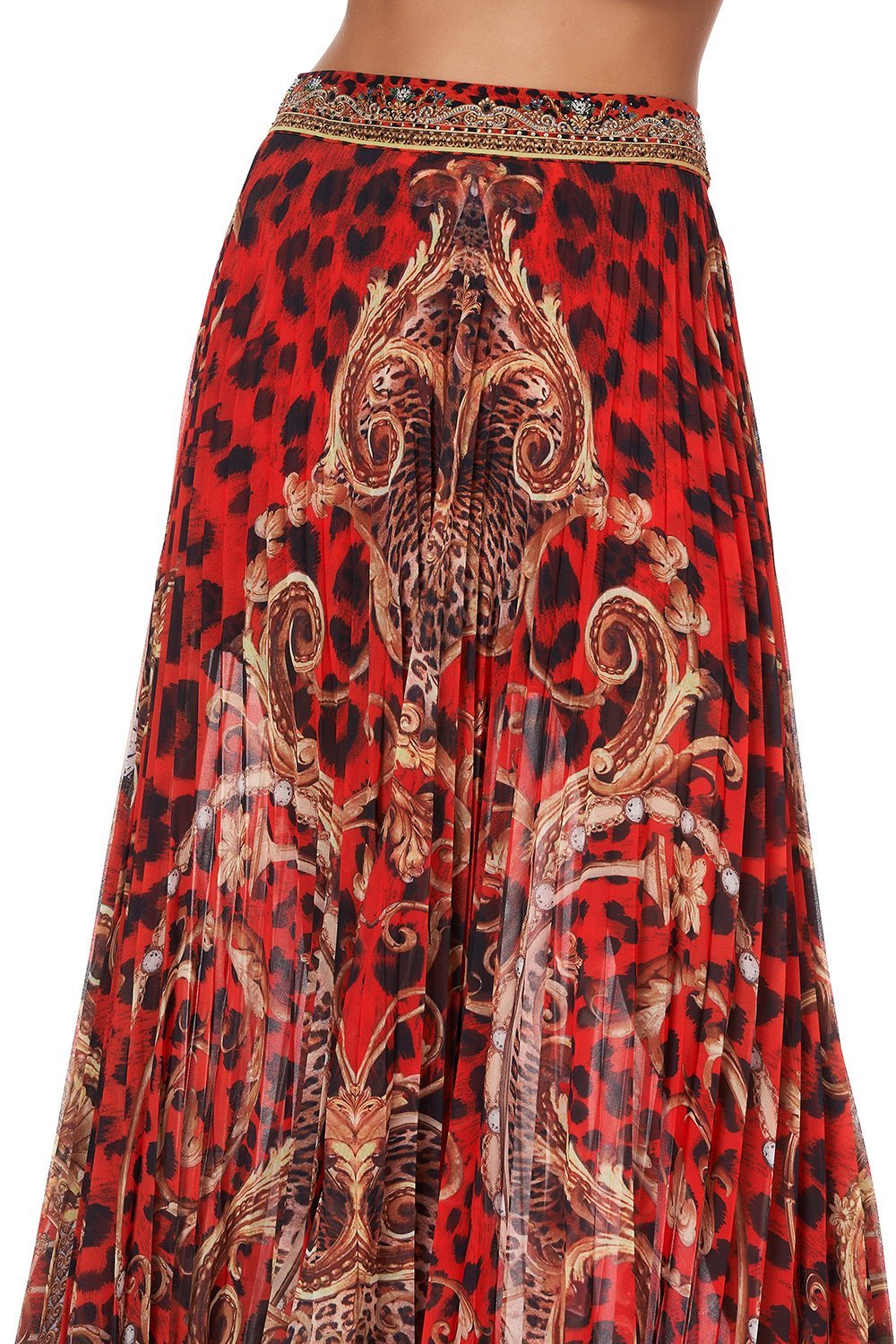 PLEATED FULL HEM SKIRT SLAVE TO THE RHYTHM