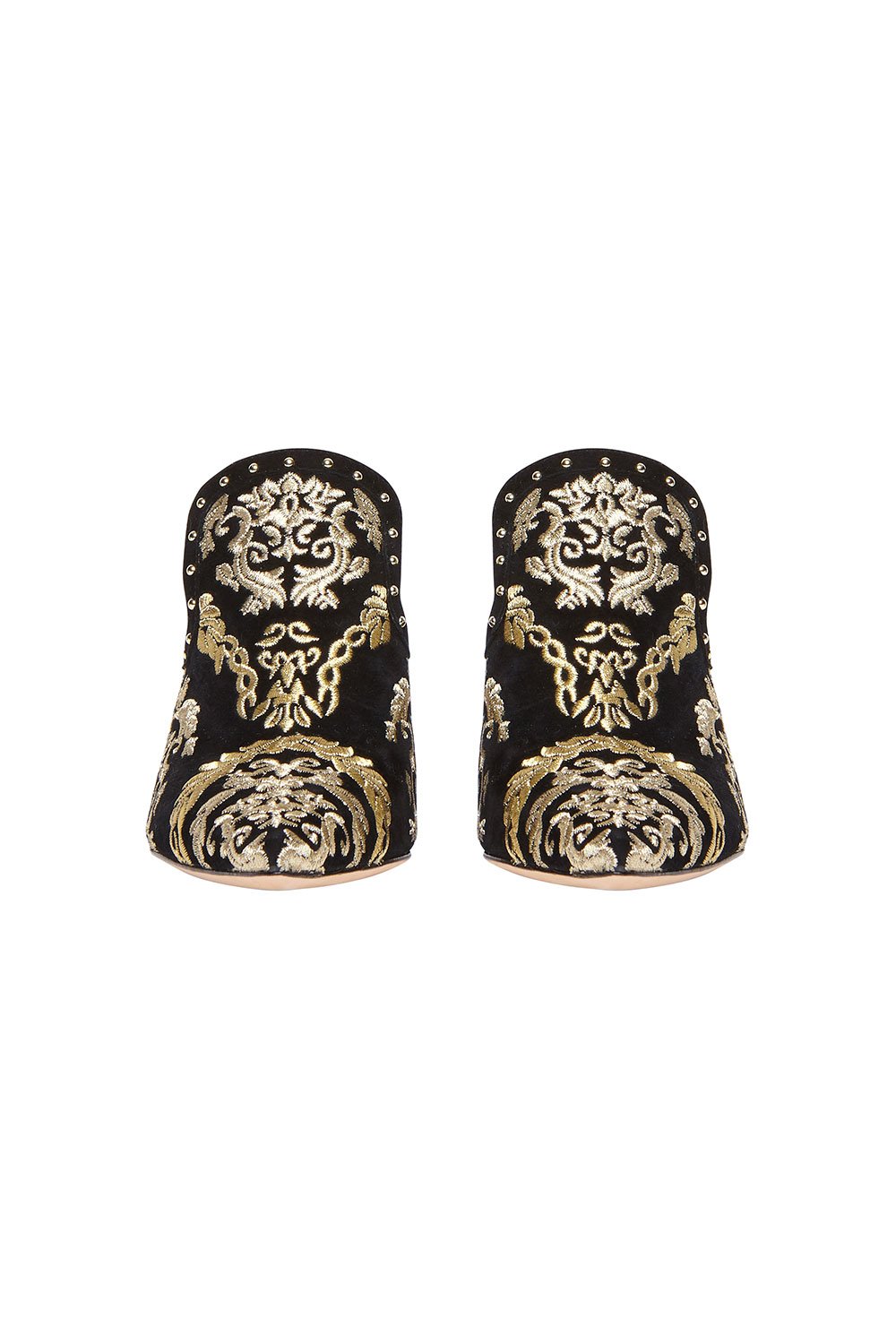 CAMILLA POINT HEEL MULE BLACK CONTEMPOARY