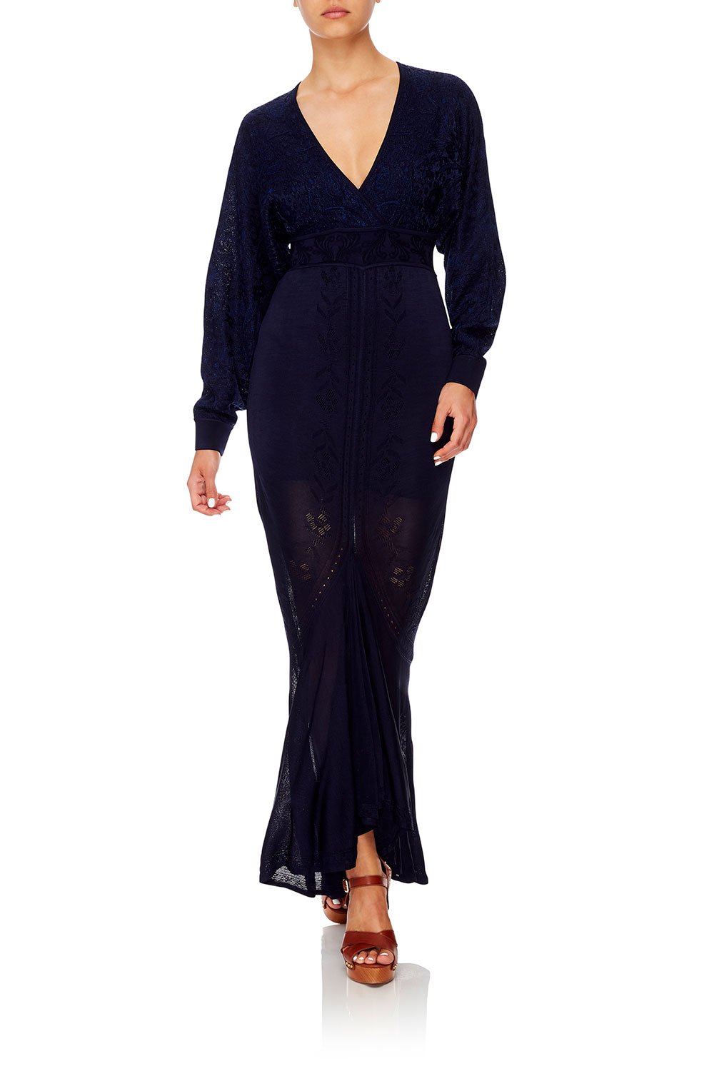 CAMILLA POINTELLE KNIT DRESS MIDNIGHT MEETING