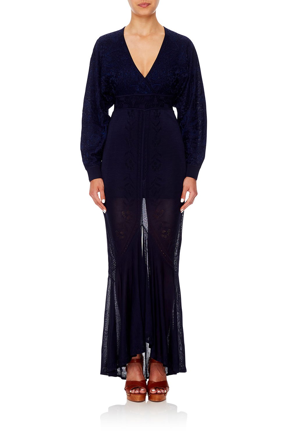 CAMILLA POINTELLE KNIT DRESS MIDNIGHT MEETING