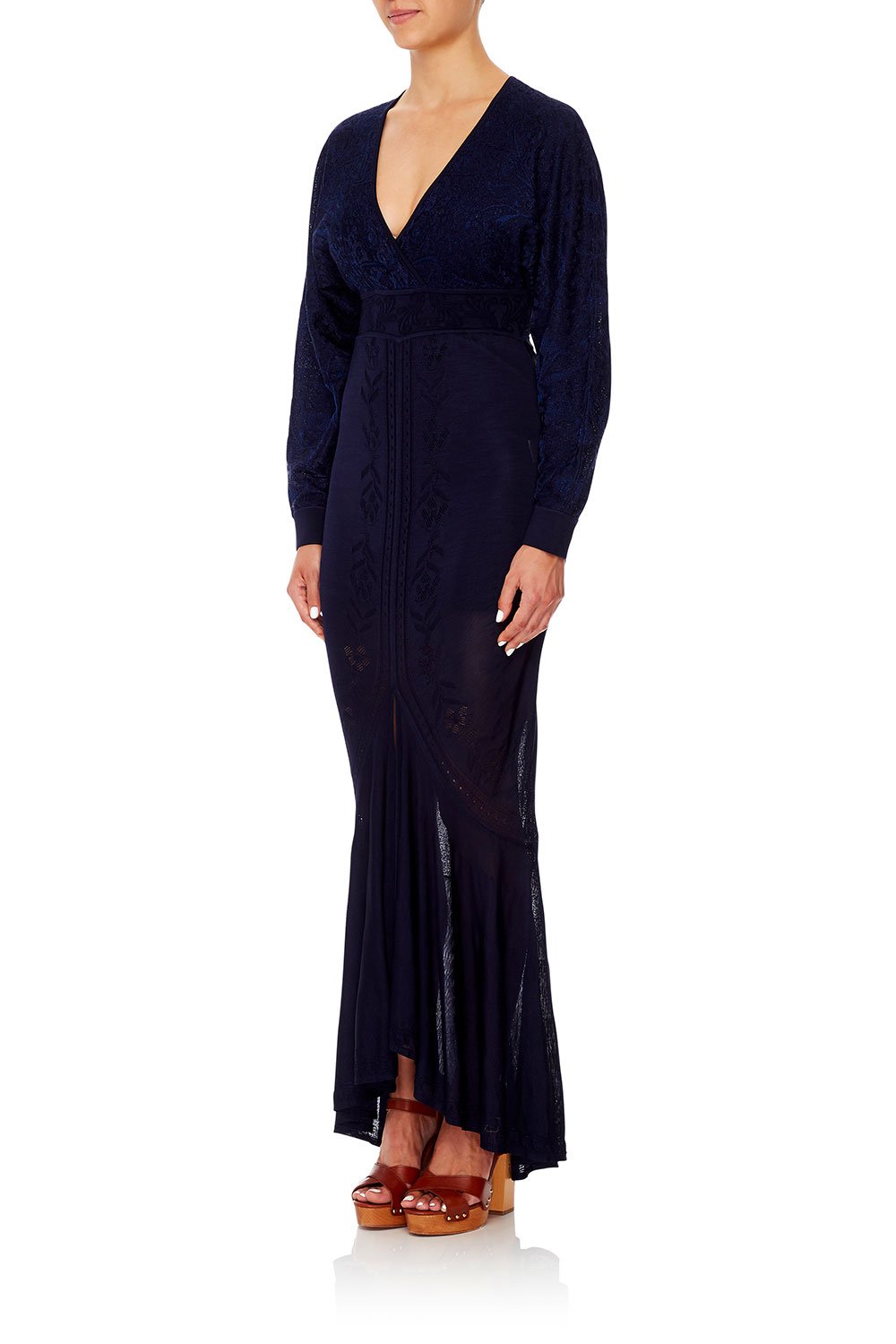 CAMILLA POINTELLE KNIT DRESS MIDNIGHT MEETING