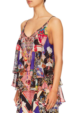 CAMILLA POSTCARDS FROM MARS DOUBLE LAYERED CAMI