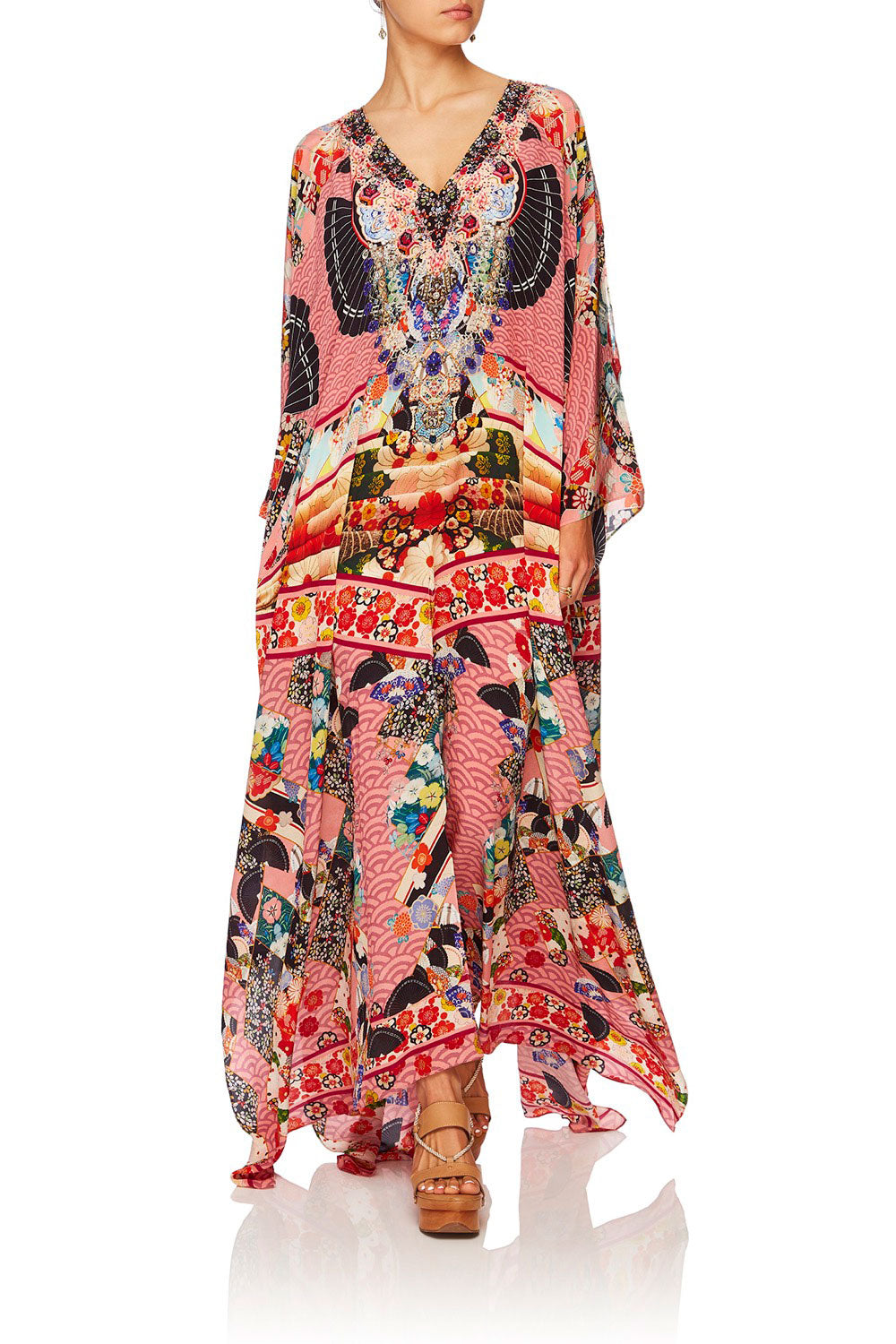 CAMILLA POSTCARDS FROM MARS SPLIT FRONT & SLEEVE KAFTAN