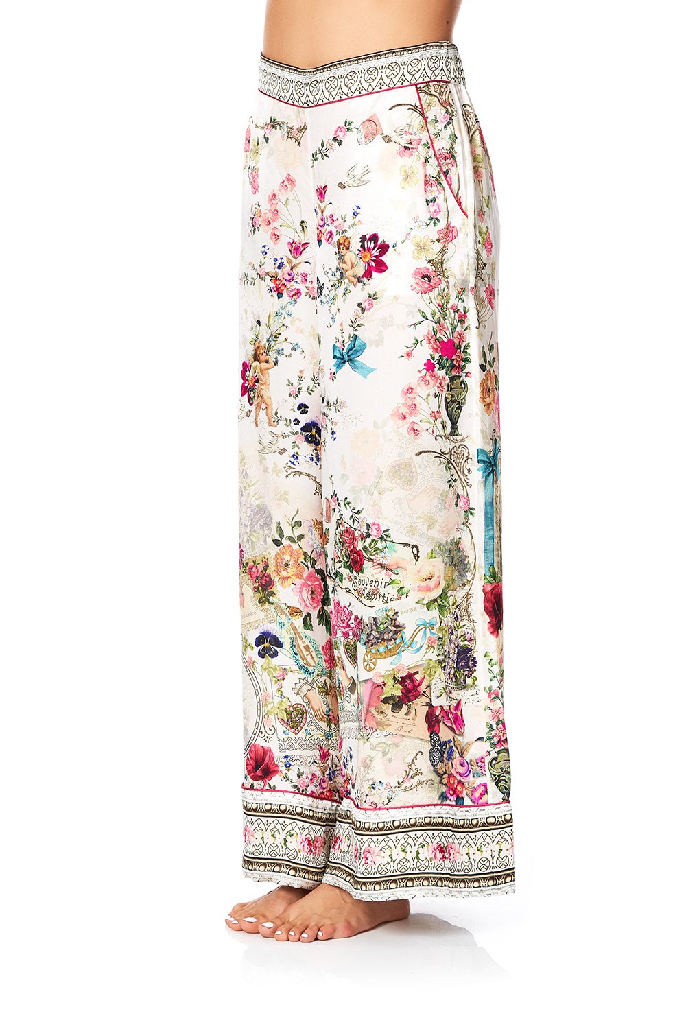 SLEEPWEAR WIDE LEG PJ PANTS JARDIN POSTCARDS