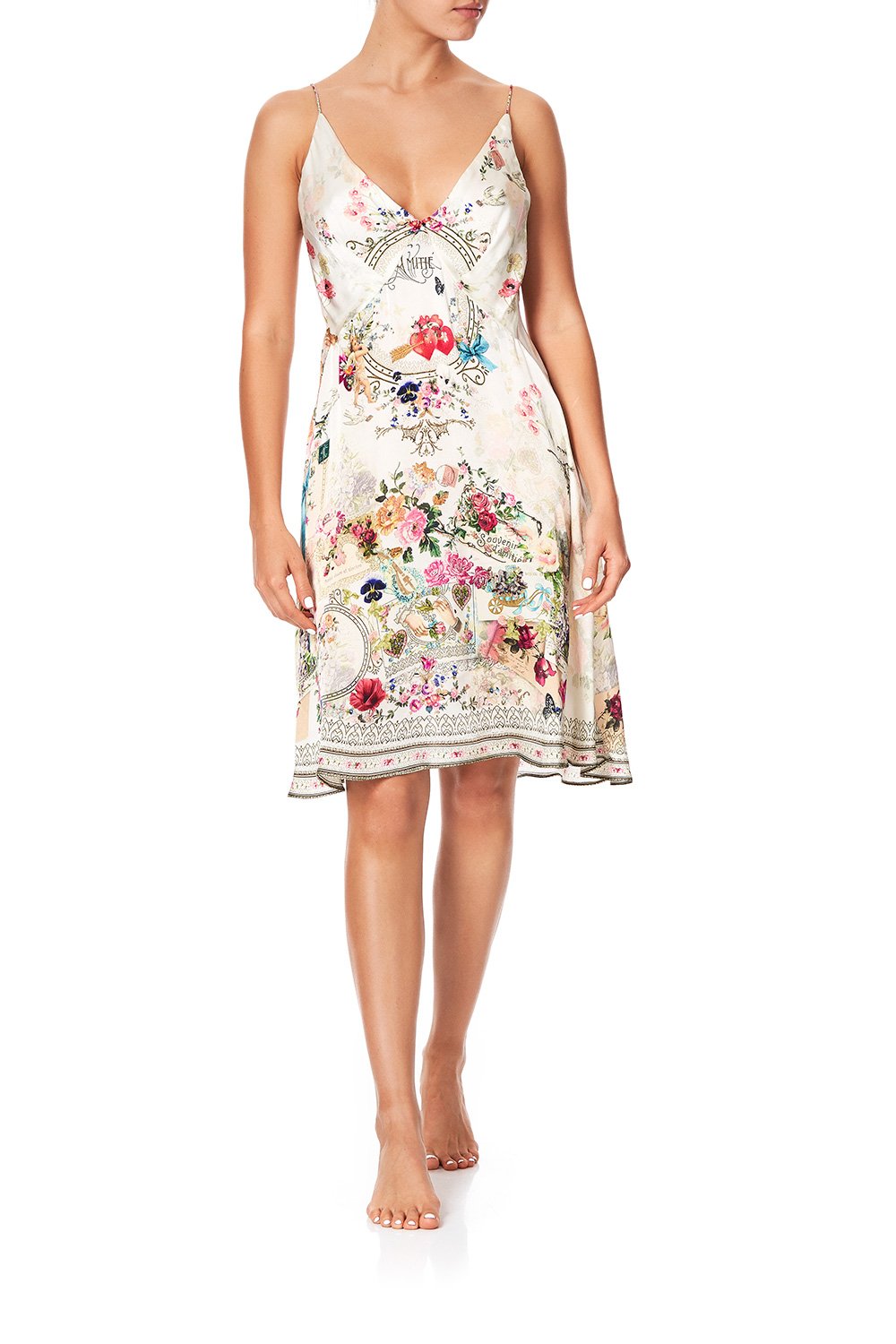 SLEEPWEAR SLIP DRESS JARDIN POSTCARDS