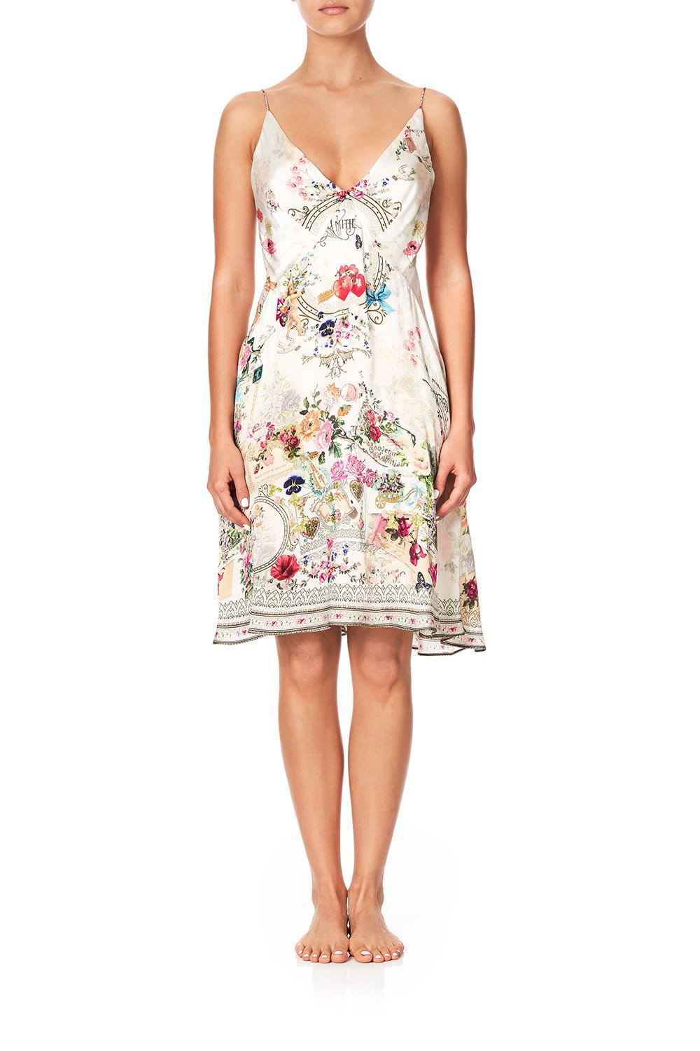 SLEEPWEAR SLIP DRESS JARDIN POSTCARDS