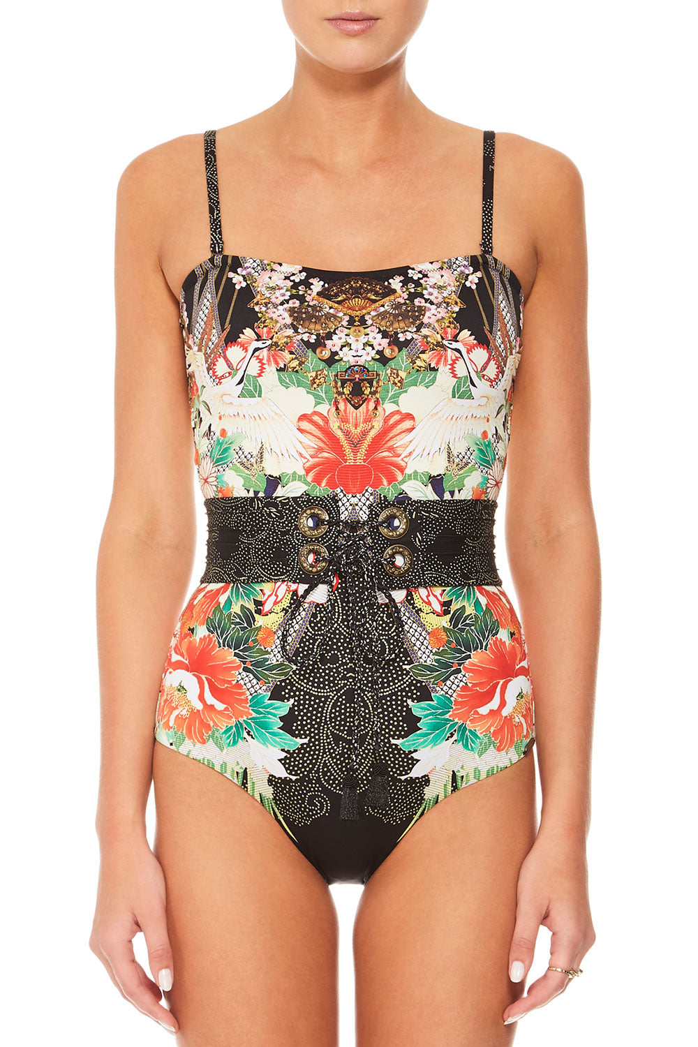 CAMILLA QUEEN OF KINGS BANDEAU ONE PIECE WITH BELT