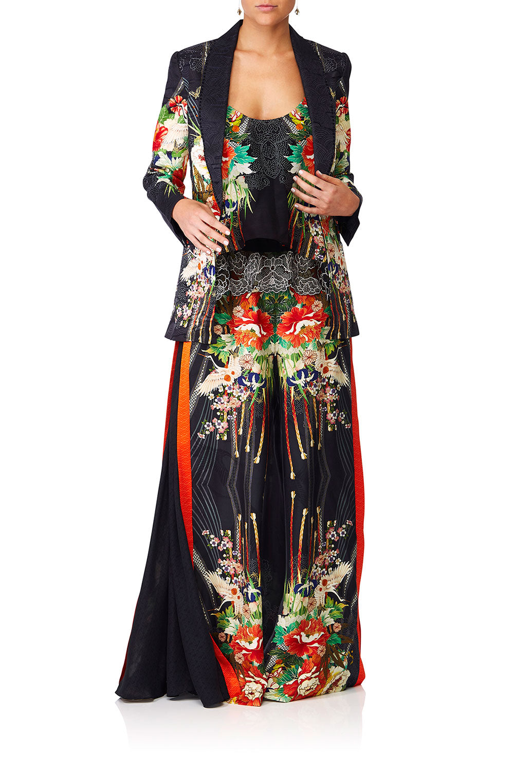 CAMILLA QUEEN OF KINGS BLAZER WCHIFFON CONTRAST