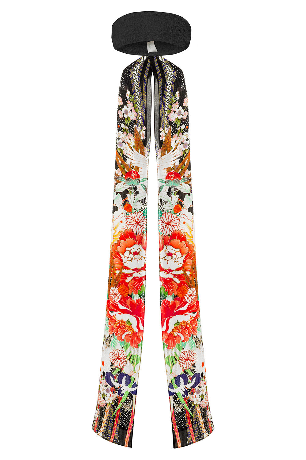 QUEEN OF KINGS KNITTED HEAD BAND W SILK SCARF