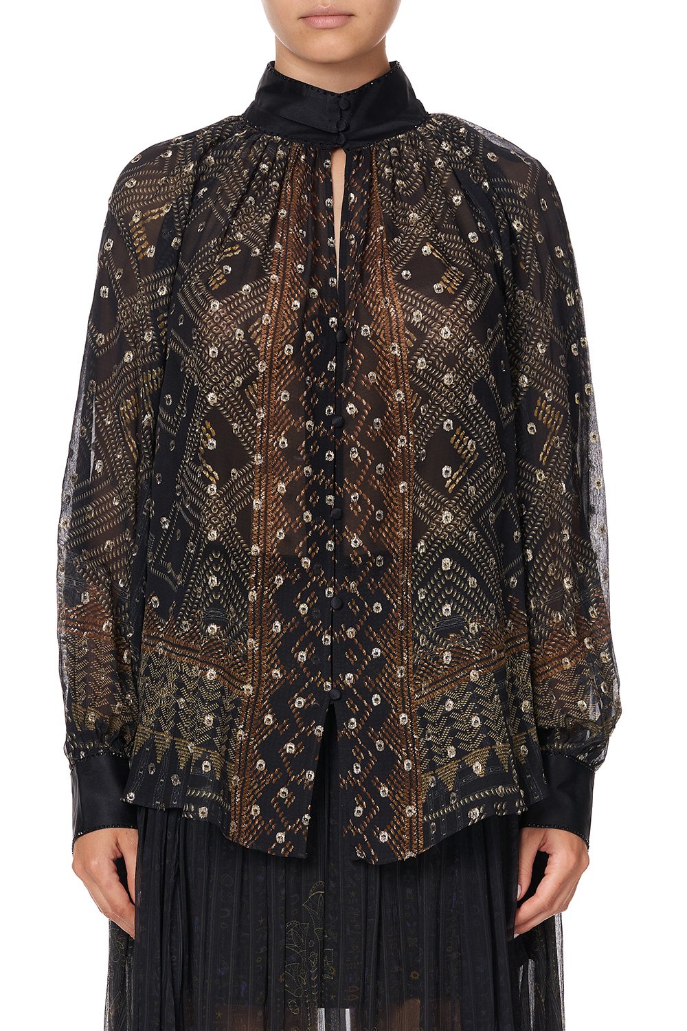 RAGLAN BUTTON UP SHIRT COBRA KING