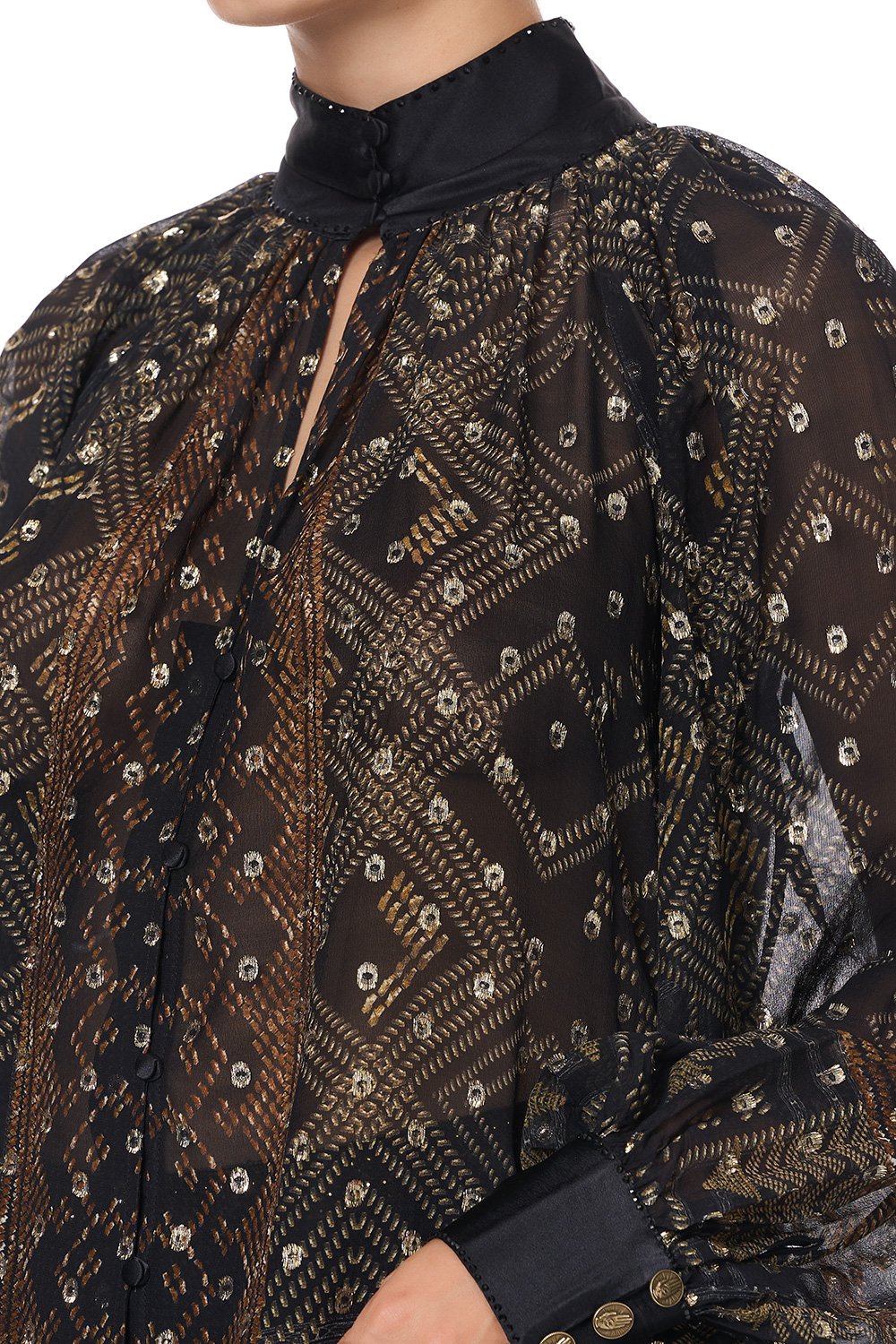 RAGLAN BUTTON UP SHIRT COBRA KING