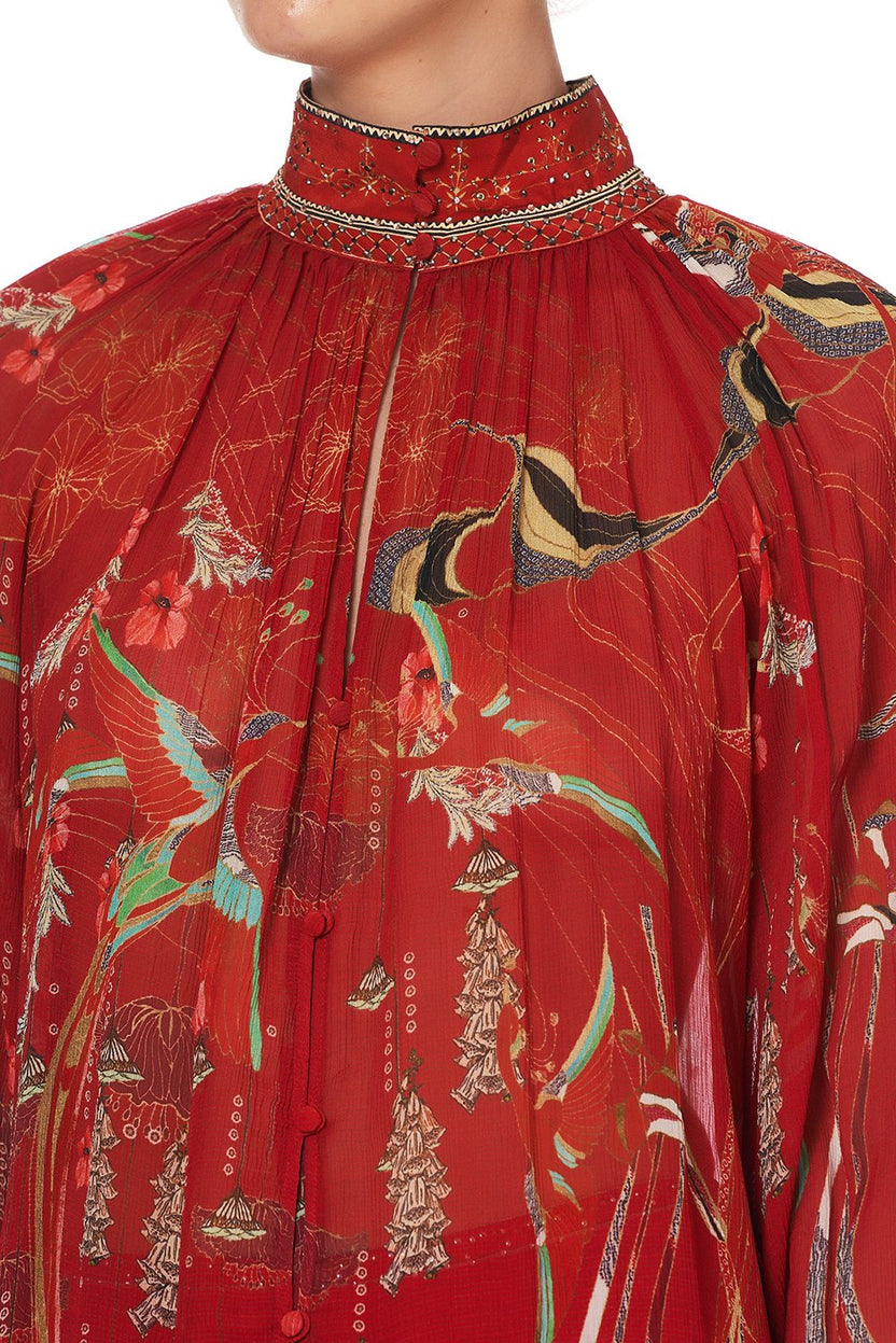 RAGLAN BUTTON UP SHIRT JEWEL OF JUPITER