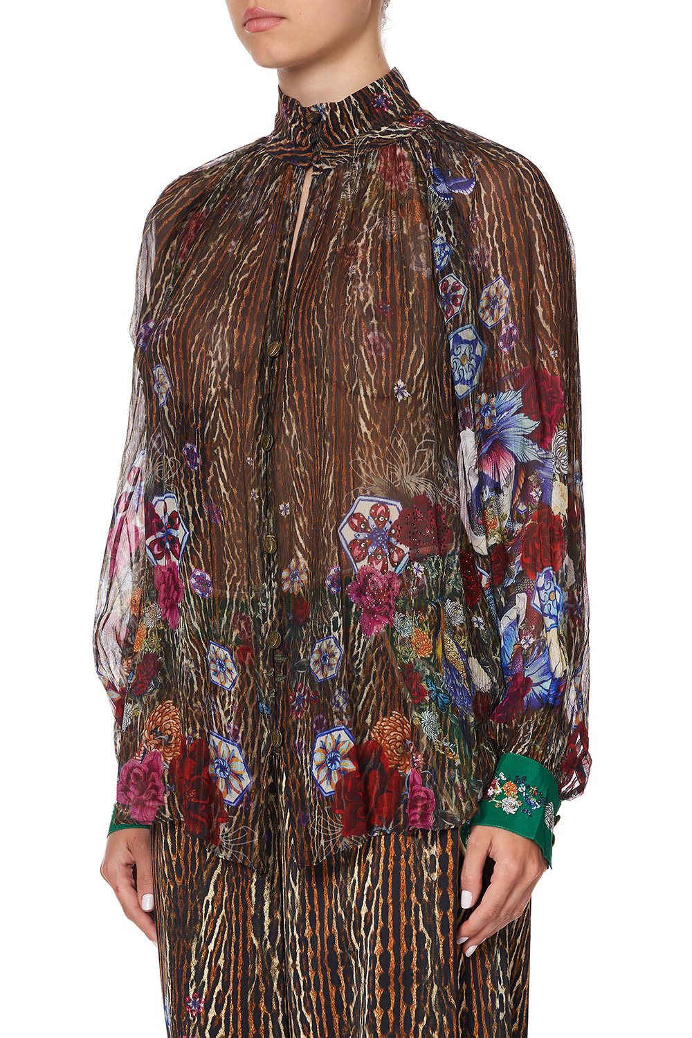 RAGLAN BUTTON UP SHIRT JEWEL OF JUPITER