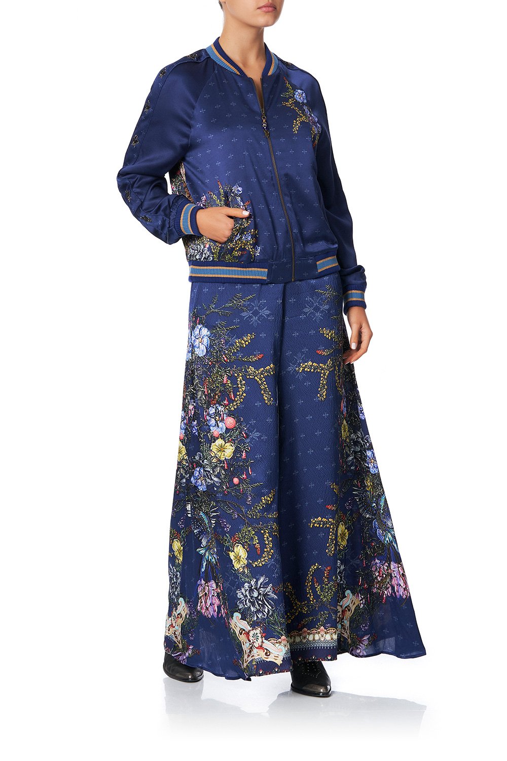 SOFT PANT WITH GODETS SOUTHERN TWILIGHT