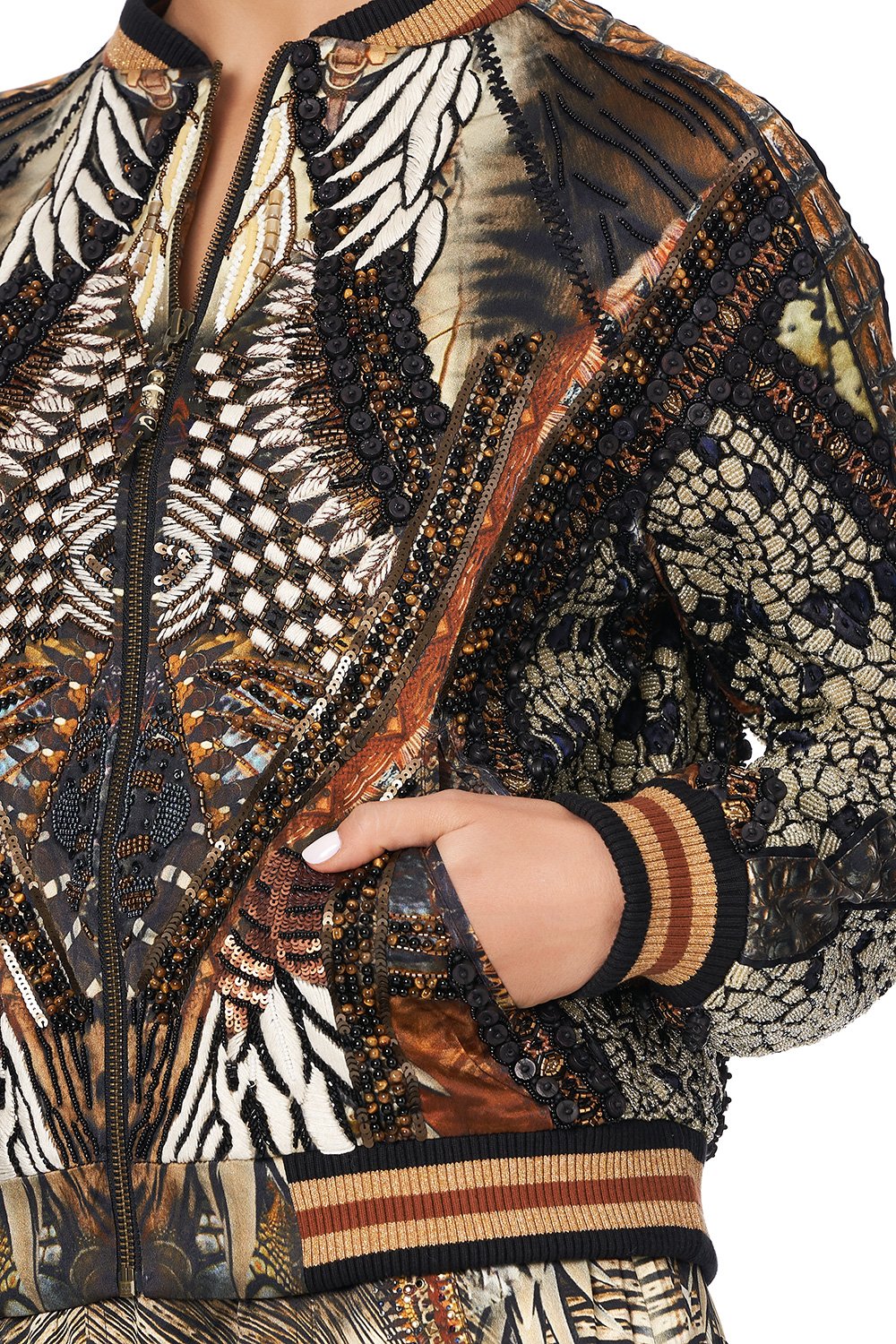 RAGLAN SLEEVE BOMBER JACKET KAKADU CALLING