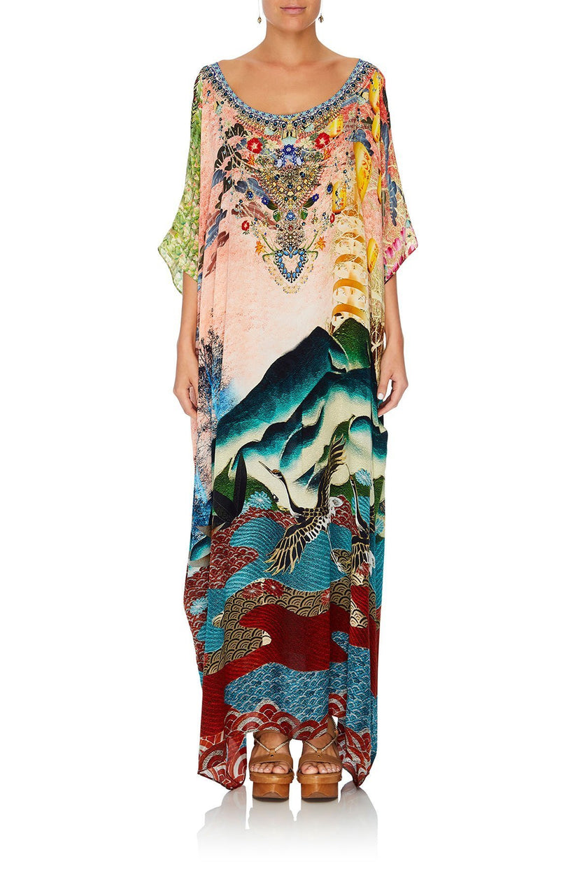 ROUND NECK KAFTAN WILD FIRE