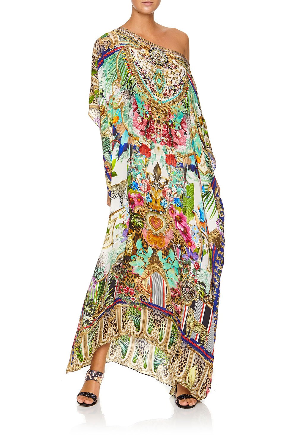 CAMILLA ROUND NECK KAFTAN CHAMPAGNE COAST