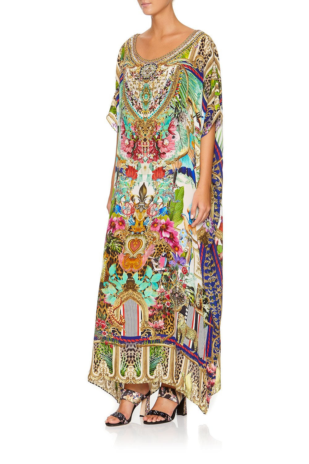 CAMILLA ROUND NECK KAFTAN CHAMPAGNE COAST