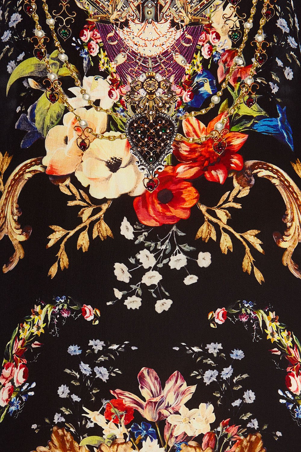 ROUND NECK KAFTAN FRIEND IN FLORA