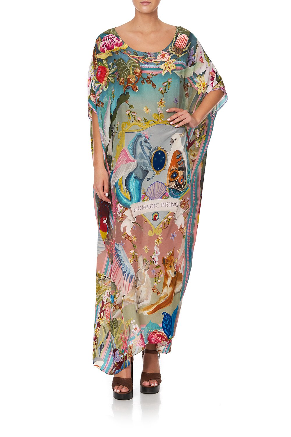 ROUND NECK KAFTAN LETS TAKE A TRIP