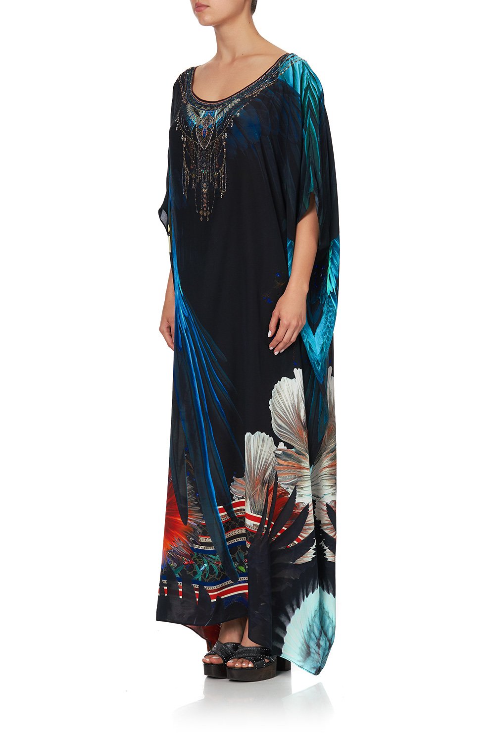 ROUND NECK KAFTAN NIGHT FLIGHT