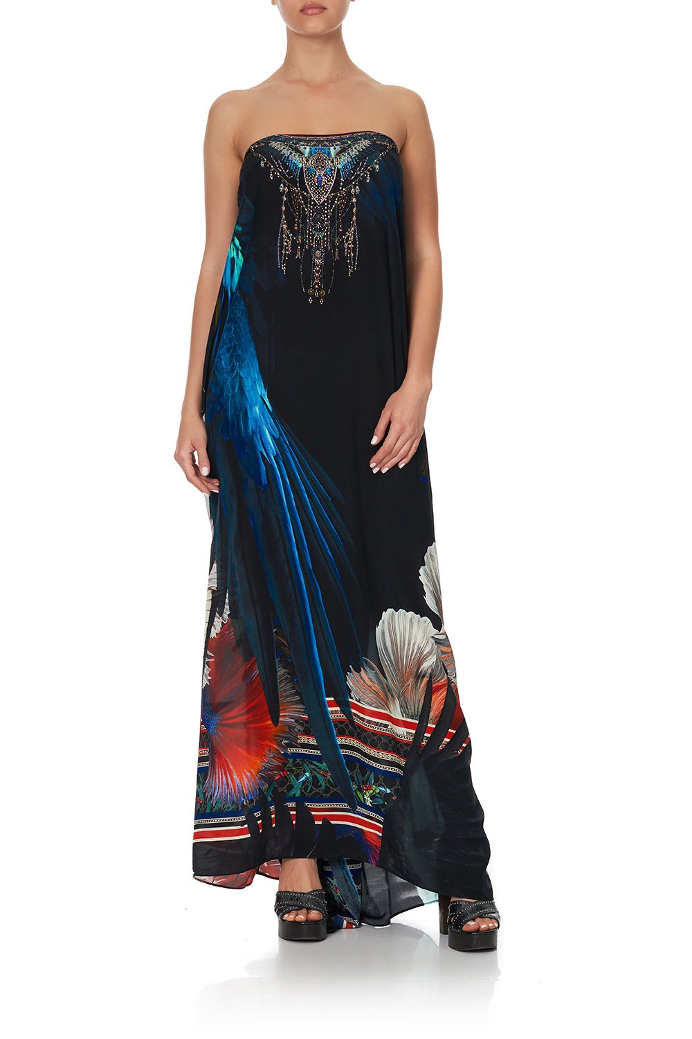 ROUND NECK KAFTAN NIGHT FLIGHT