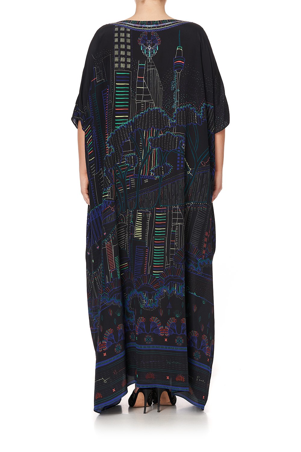 ROUND NECK KAFTAN NOCTURNAL NEONS