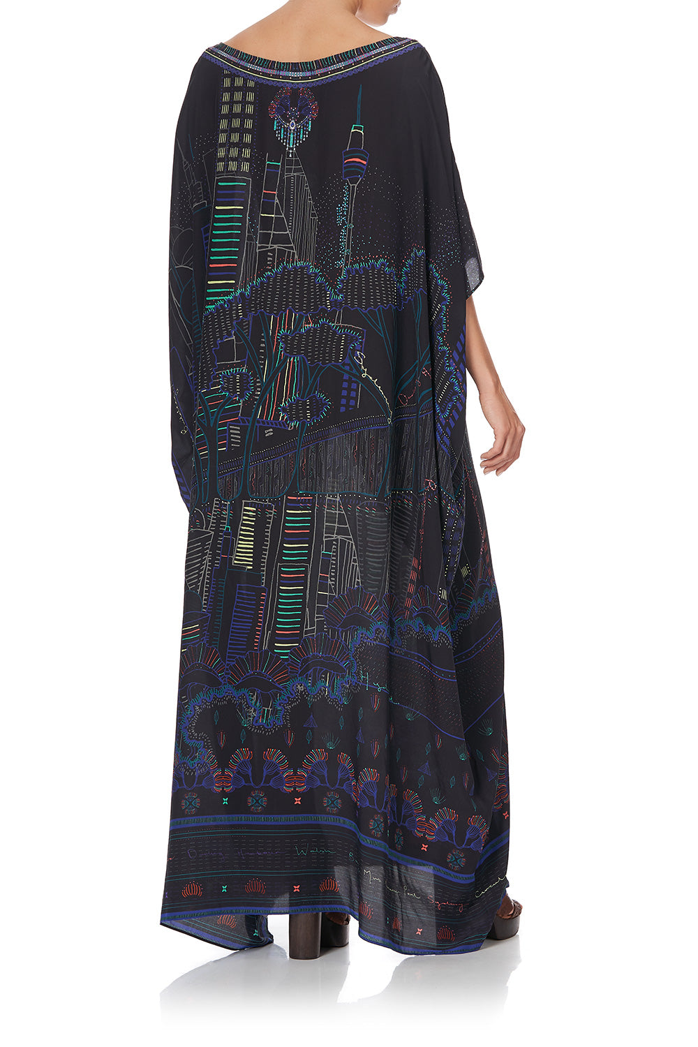 ROUND NECK KAFTAN NOCTURNAL NEONS