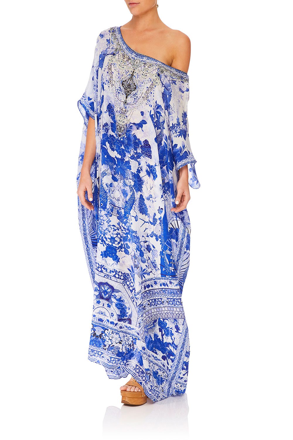 CAMILLA ROUND NECK KAFTAN THE FAN SEA