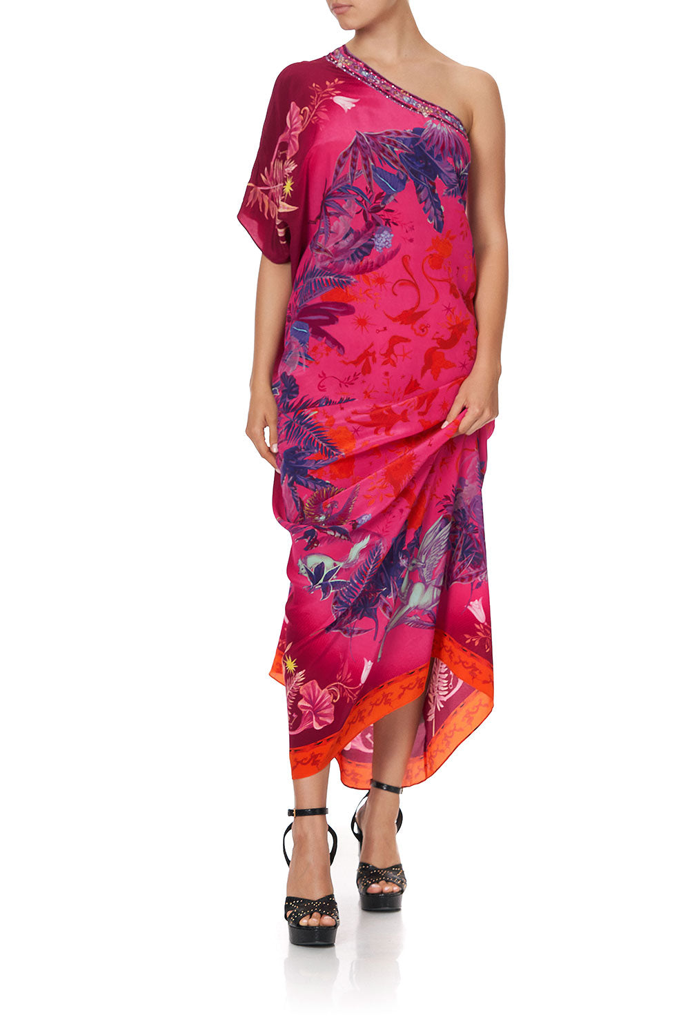 ROUND NECK KAFTAN TROPIC OF NEON