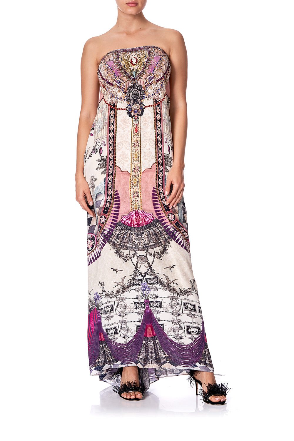 ROUND NECK KAFTAN VIOLET CITY