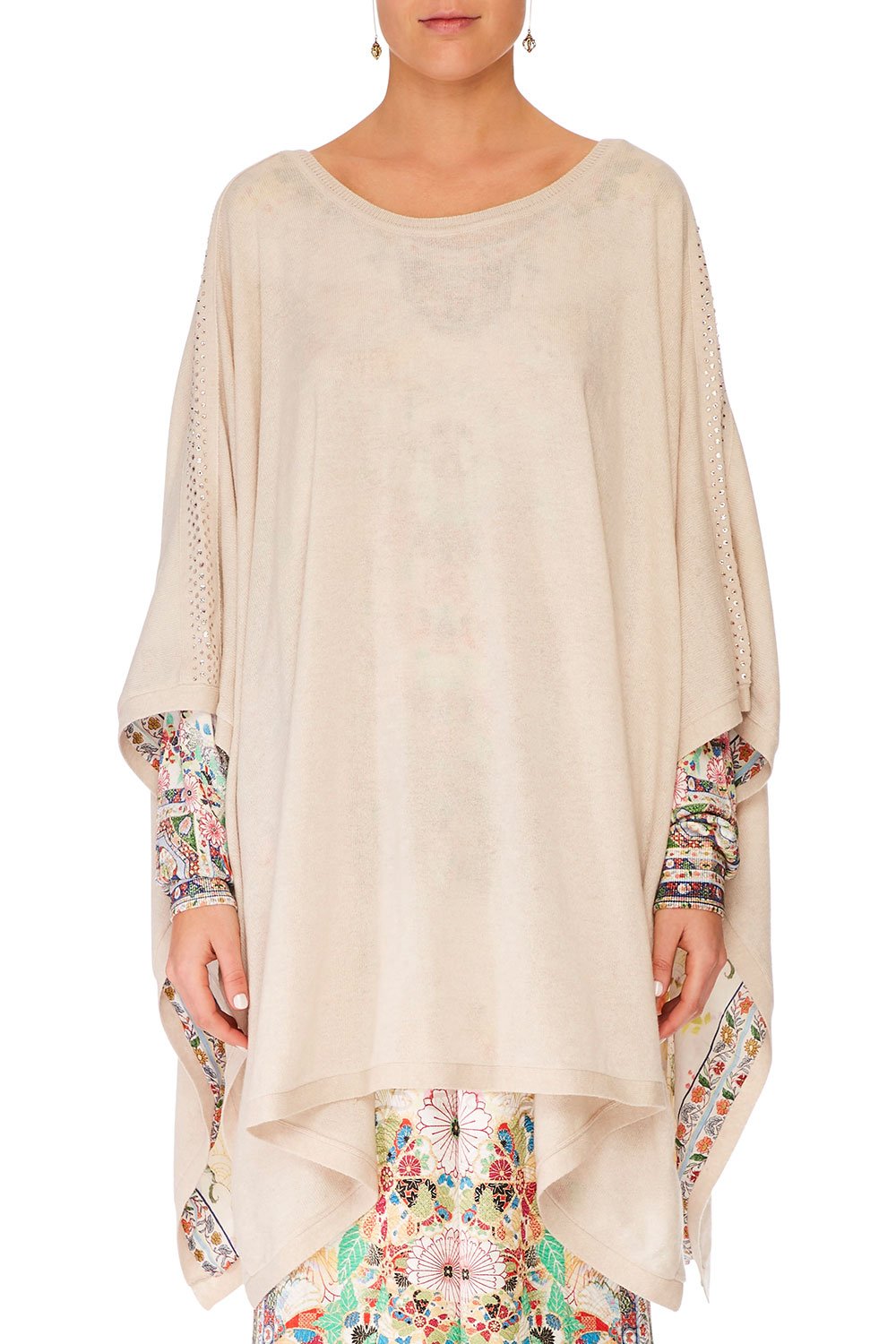 CAMILLA ROUND NECK PONCHO W/ FULL LINING TIME AFTER TIME