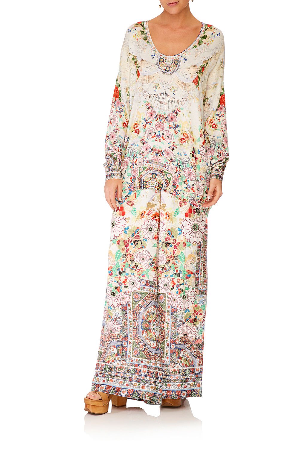 CAMILLA ROUNDED V NECK KNIT W/ BELL SLEEVE TIME AFTER TIME