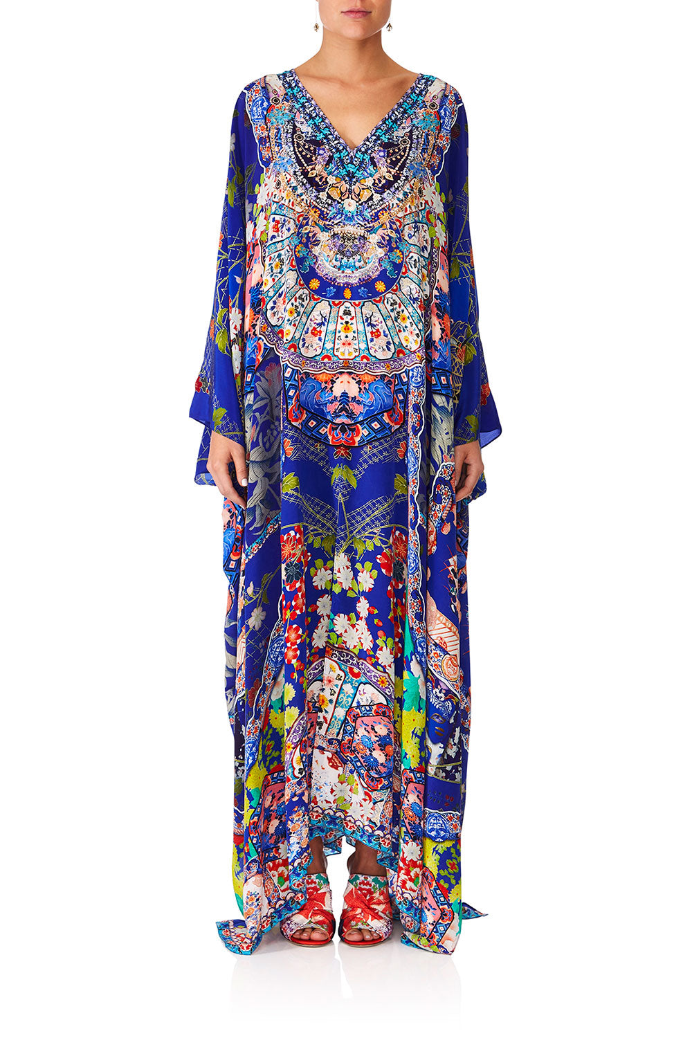 CAMILLA SATURN SISTER SPLIT FRONT & SLEEVE KAFTAN