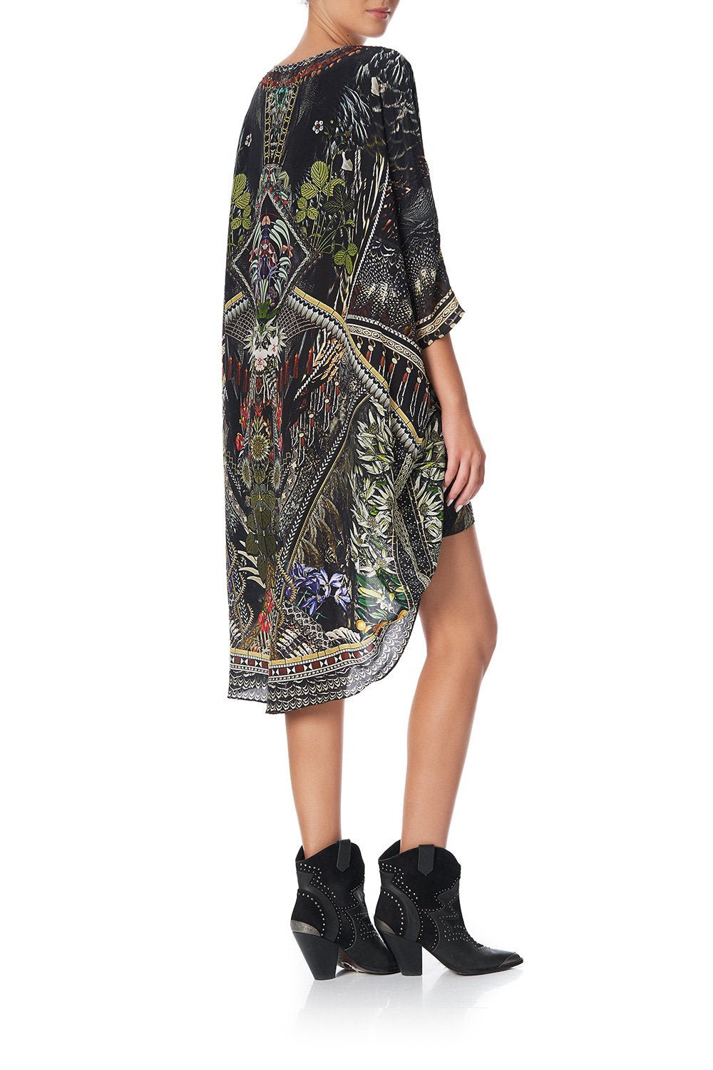 SCOOP BACK HEM DRESS BOTANICAL CHRONICLES