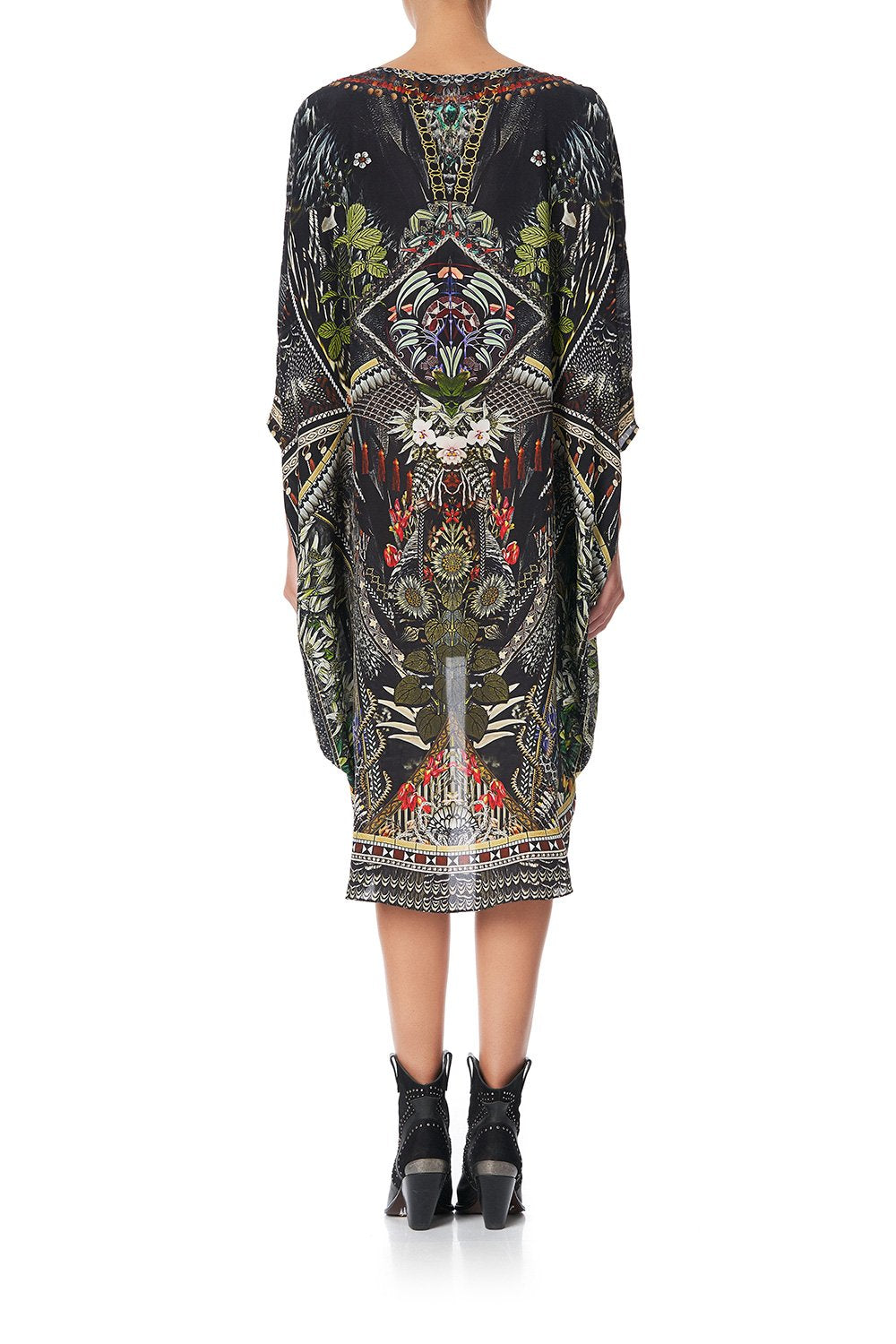 SCOOP BACK HEM DRESS BOTANICAL CHRONICLES