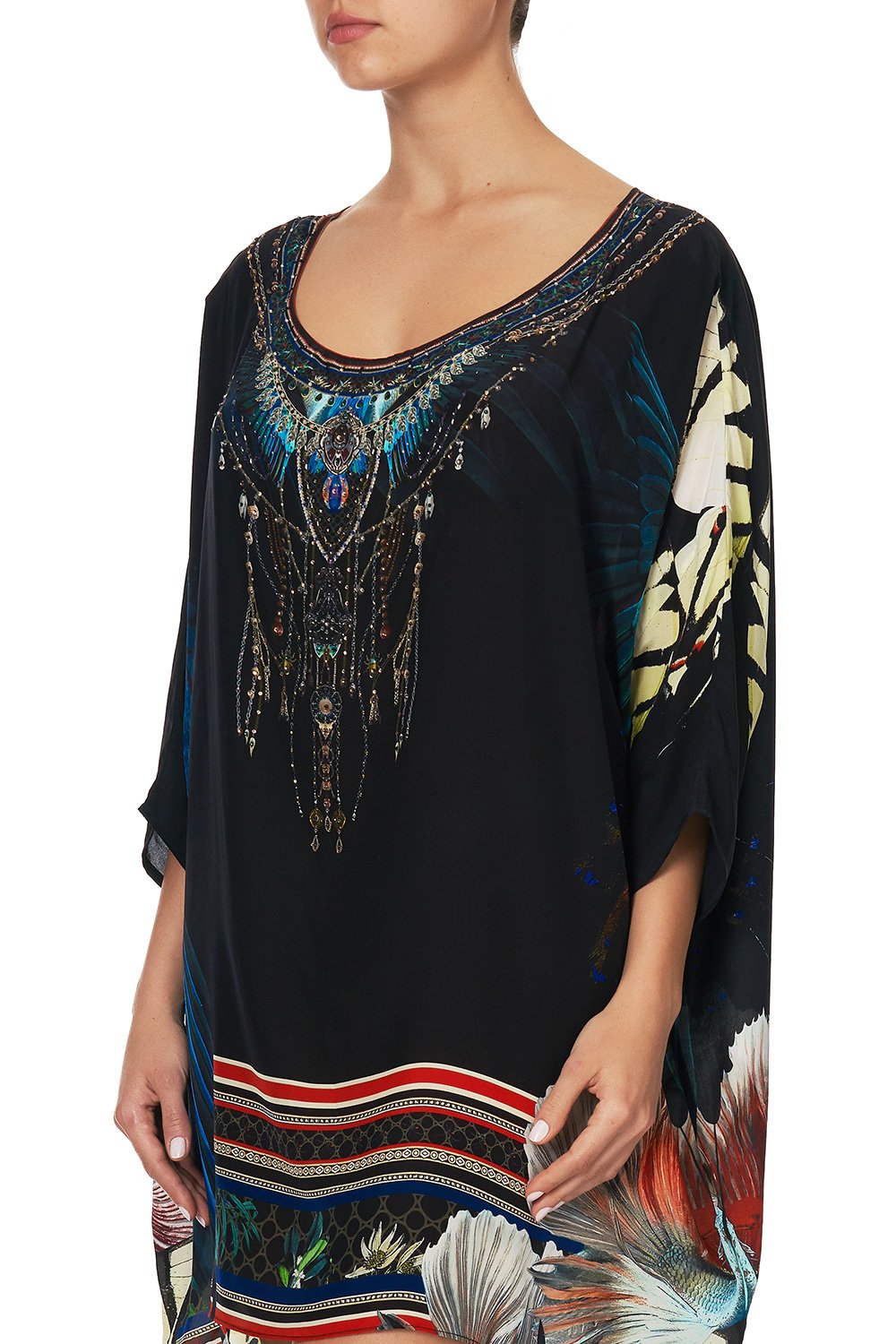 SCOOP BACK HEM DRESS NIGHT FLIGHT