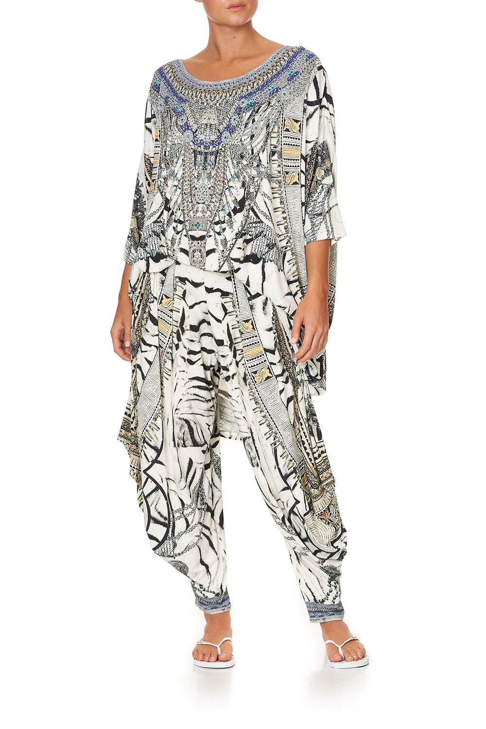 SCOOP BACK HEM LOUNGE DRESS WILD BELLE